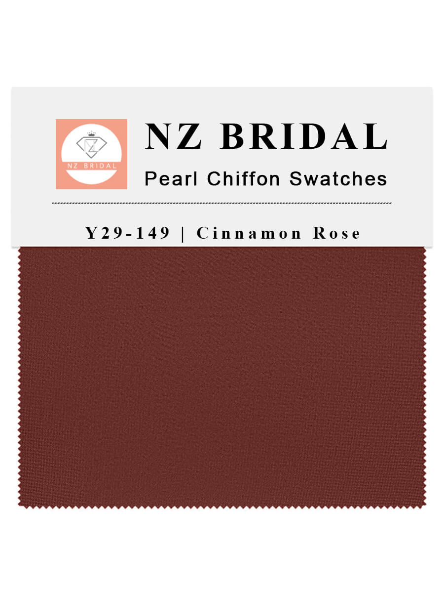 NZBridal Chiffon Swatches Cinnamon Rose