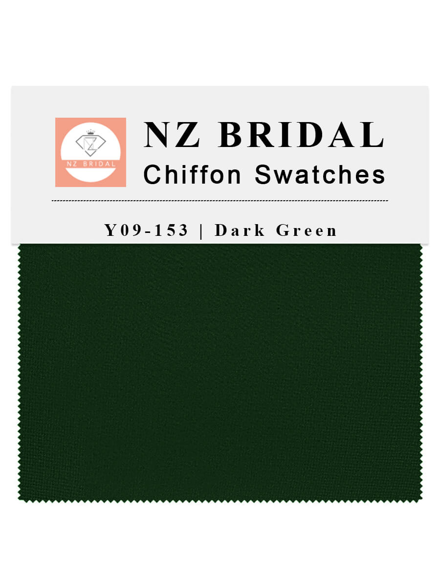 Dark Green Fabric Swatch Samples Chiffon