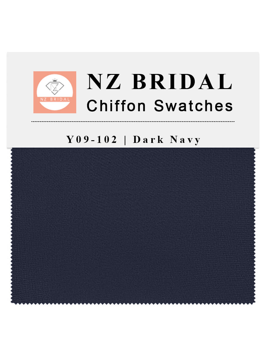 Dark Navy Fabric Swatch Samples Chiffon