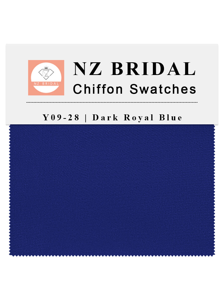 Dark Royal Blue Fabric Swatch Samples Chiffon