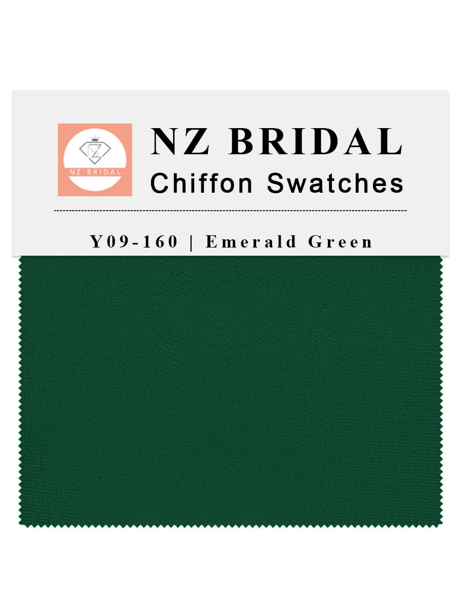 Emerald Green Fabric Swatch Samples Chiffon
