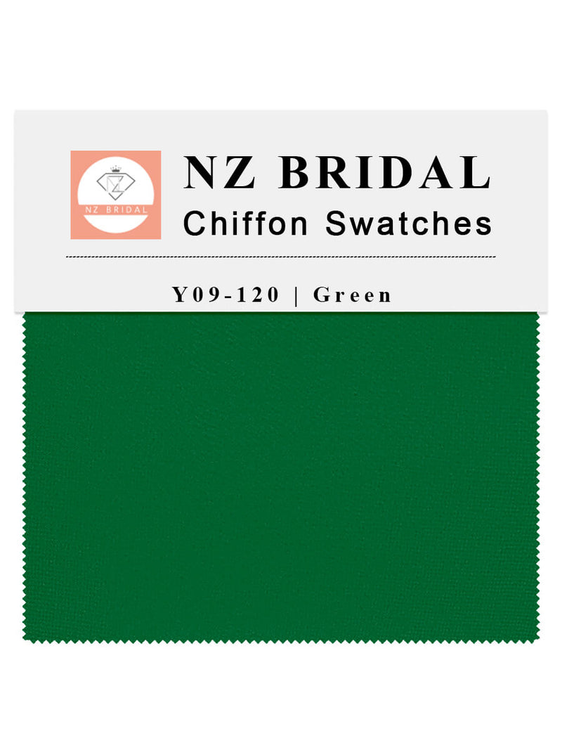 Green Fabric Swatch Samples Chiffon