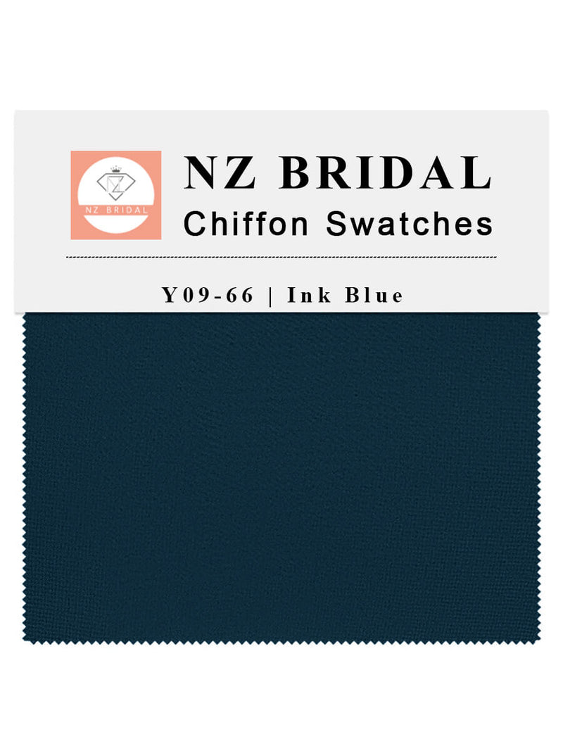 Ink Blue Fabric Swatch Samples Chiffon