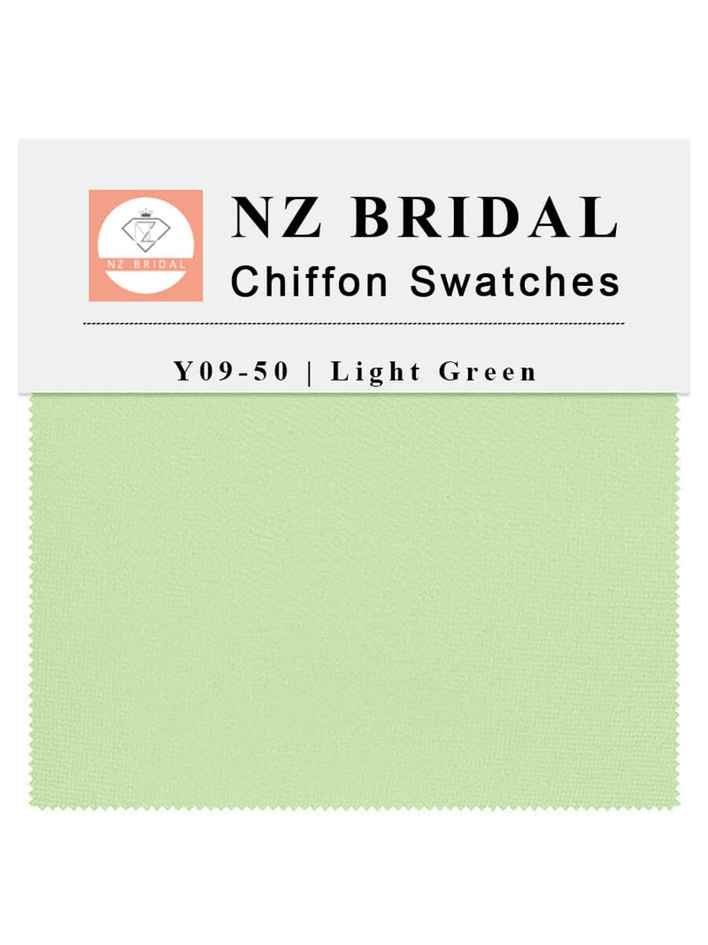 Light Green Fabric Swatch Samples Chiffon