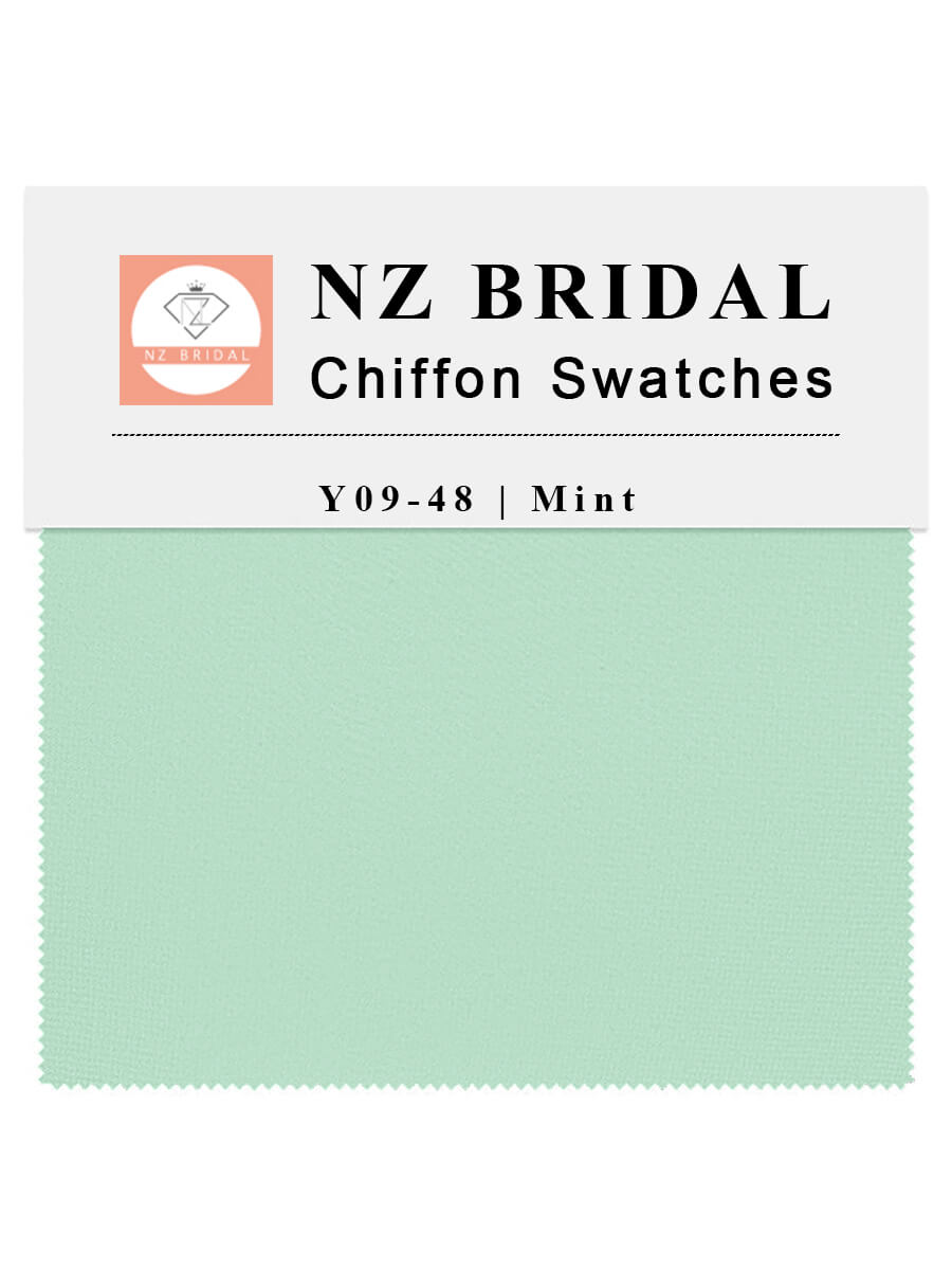 Mint Fabric Swatch Samples Chiffon