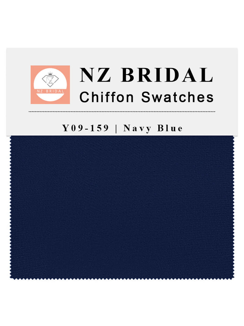 Navy Blue Fabric Swatch Samples Chiffon