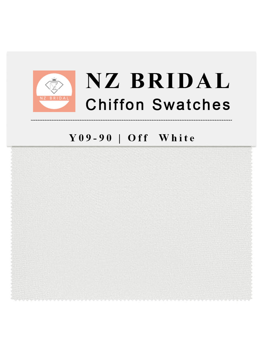 Off White Fabric Swatch Samples Chiffon