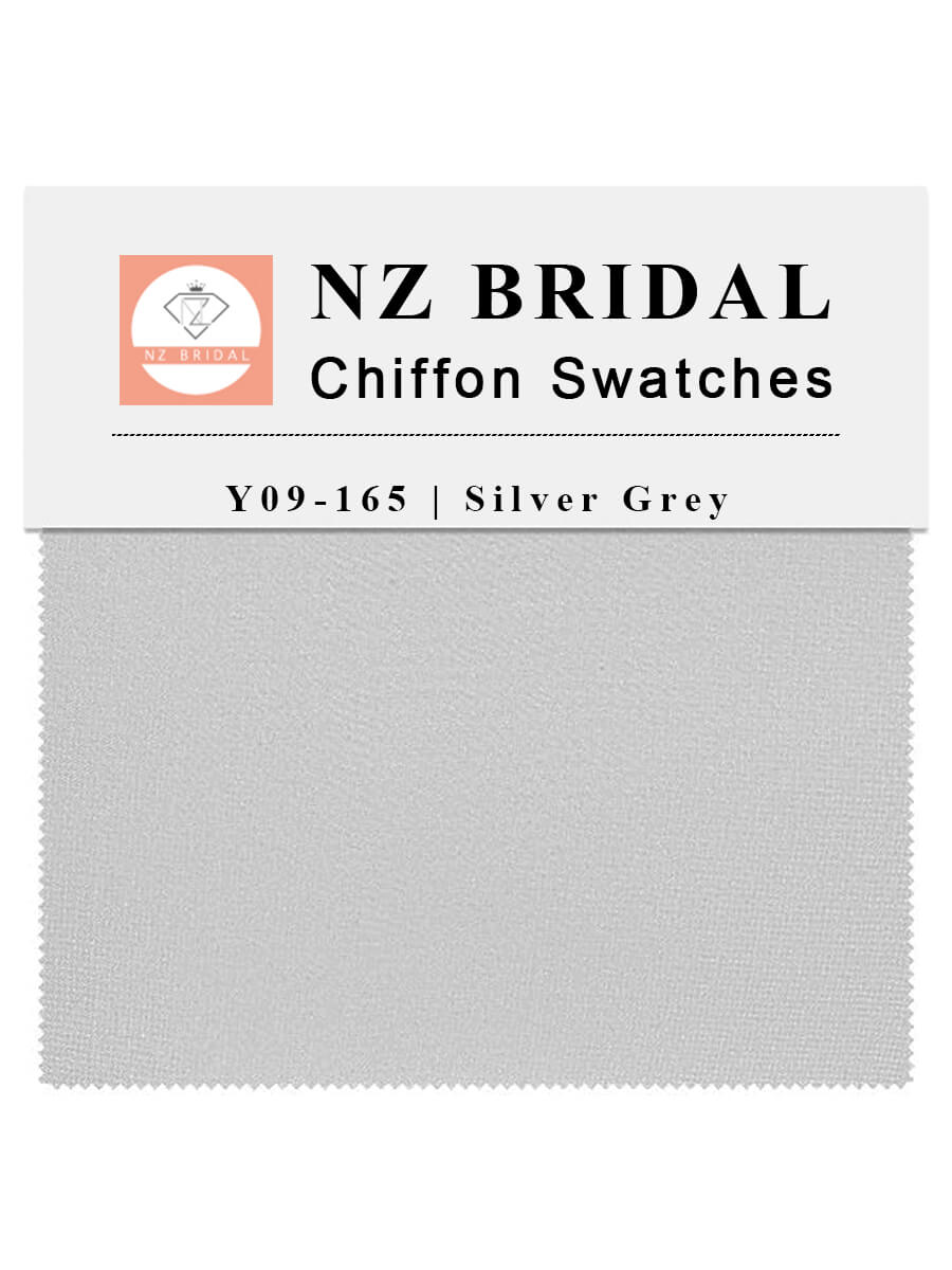 Silver Grey Fabric Swatch Samples Chiffon