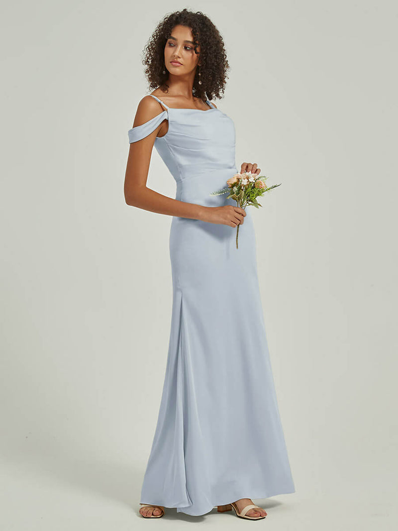 Cornflower Blue Convertible Satin bridesmaid dresses R1102 Cora NZ Bridal c