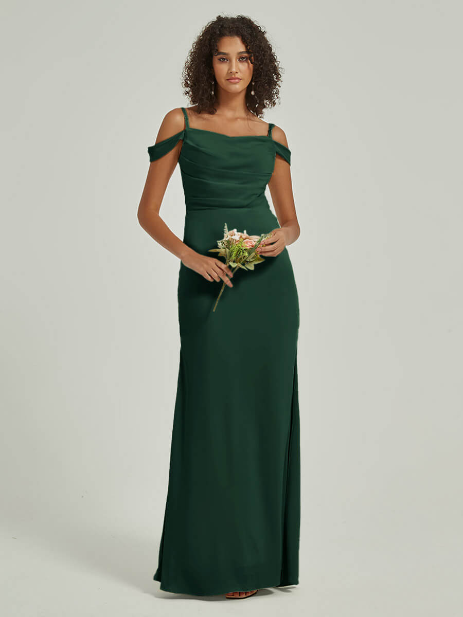Emerald Green Convertible Pleated Satin bridesmaid dresses R1102 Cora NZ Bridal a