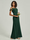 Emerald Green Convertible Pleated Satin bridesmaid dresses R1102 Cora NZ Bridal c