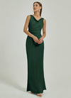 Emerald Green Maxi Backless Satin bridesmaid dresses EB30520 Emerson NZ Bridal c