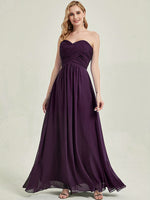 English Rose Strapless Sweetheart  Chiffon Maternity Bridesmaid Dress