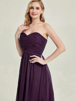 English Rose Strapless Sweetheart  Chiffon Maternity Bridesmaid Dress