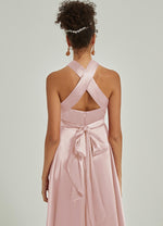 Muti Way Wrap Satin Blush bridesmaid dresses NZ Bridal JS30218 Winnie detail2