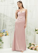 NZ Bridal Backless Maxi Satin Blush bridesmaid dresses CA221470 Rory d