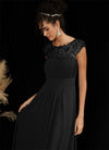 NZ Bridal Black Floor Length Chiffon bridesmaid dresses 09996ep Ryan c