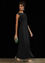 NZ Bridal Black Floor Length Chiffon bridesmaid dresses 09996ep Ryan d