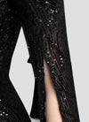 NZ Bridal Black Long Slit Sleeves Sequin Tulle Prom Dress 18576 Alora detail2