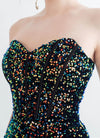 NZ Bridal Black Multi Sequin Maxi Prom Dress 31155 Victoria detail2