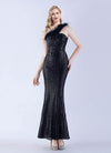 NZ Bridal Black One Shoulder Sequin Mermaid Prom Dress 31359 Ruby a