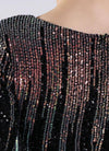 NZ Bridal Black Sequin Long Sleeve Mermaid Prom Dress 19037 Harper detail3