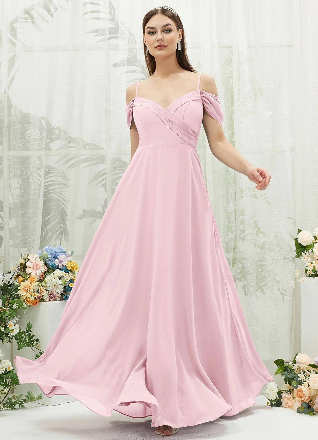 NZ Bridal Blush Convertible Chiffon Maxi Bridesmaid Dress BG30217 Spence a