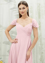 NZ Bridal Blush Convertible Chiffon Maxi Bridesmaid Dress BG30217 Spence d