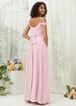 NZ Bridal Blush Convertible Chiffon Maxi Slit Bridesmaid Dress TC30219 Celia b