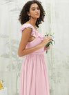 NZ Bridal Blush X Cross Backless Chiffon Bridesmaid Dress R3702 Valerie d