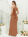 NZ Bridal Bronzer Sheath Maxi Satin bridesmaid dresses EB30520 Emerson b