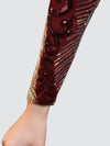 NZ Bridal Burgundy Sequin Prom Dress Long Sleeves 023JQ Madison detail1