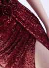 NZ Bridal Burgundy Sequin Spaghetti Straps Prom Dress 31365 Sadie detail3