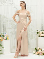 NZ Bridal Champagne Convertible Satin bridesmaid dresses BG30212 Mina d
