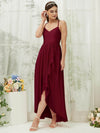 NZ Bridal Chiffon Burgundy Criscross Backless bridesmaid dresses 01691es Esme d