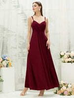 NZ Bridal Chiffon Burgundy Open V Back bridesmaid dresses 01692ES Aria c