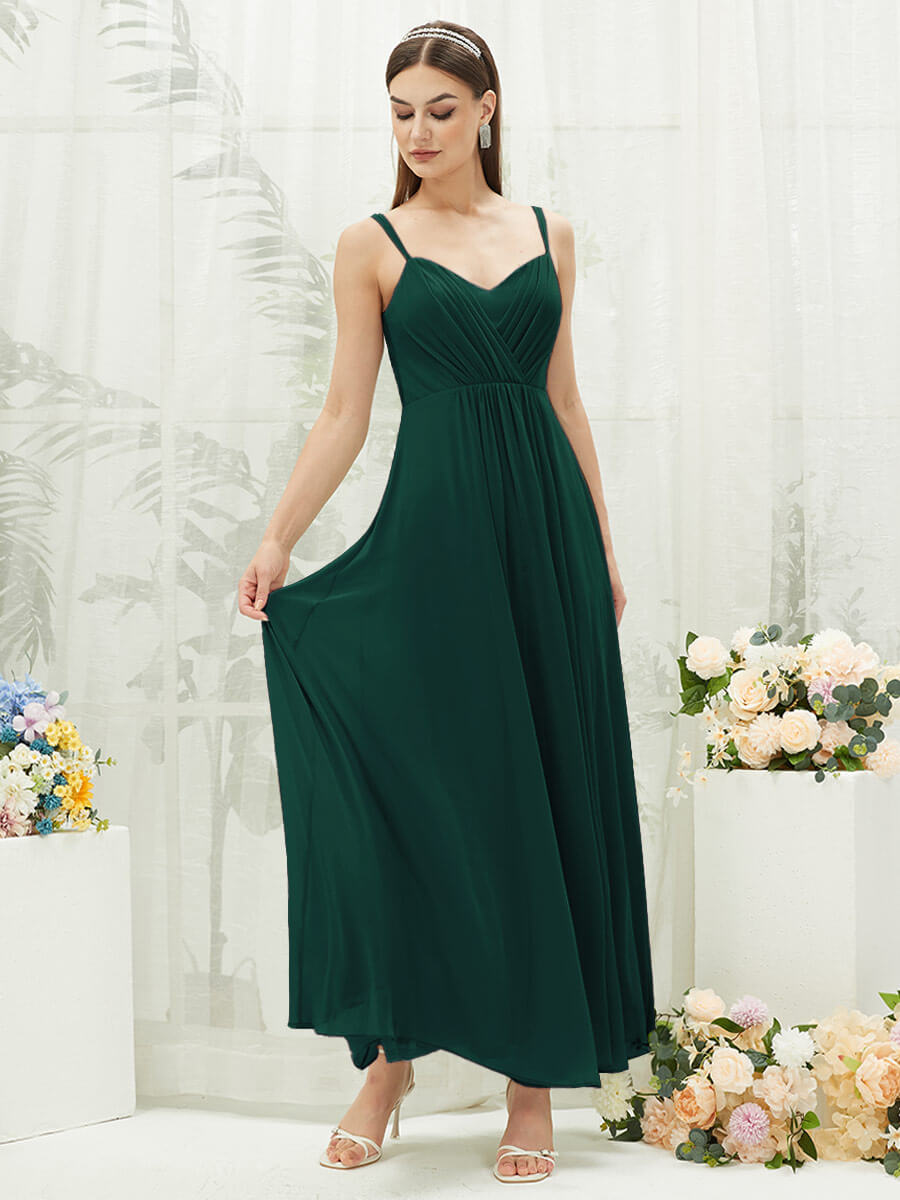 NZ Bridal Chiffon Emerald Green Backless bridesmaid dresses 01692ES Aria a