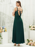 NZ Bridal Chiffon Emerald Green Backless bridesmaid dresses 01692ES Aria b