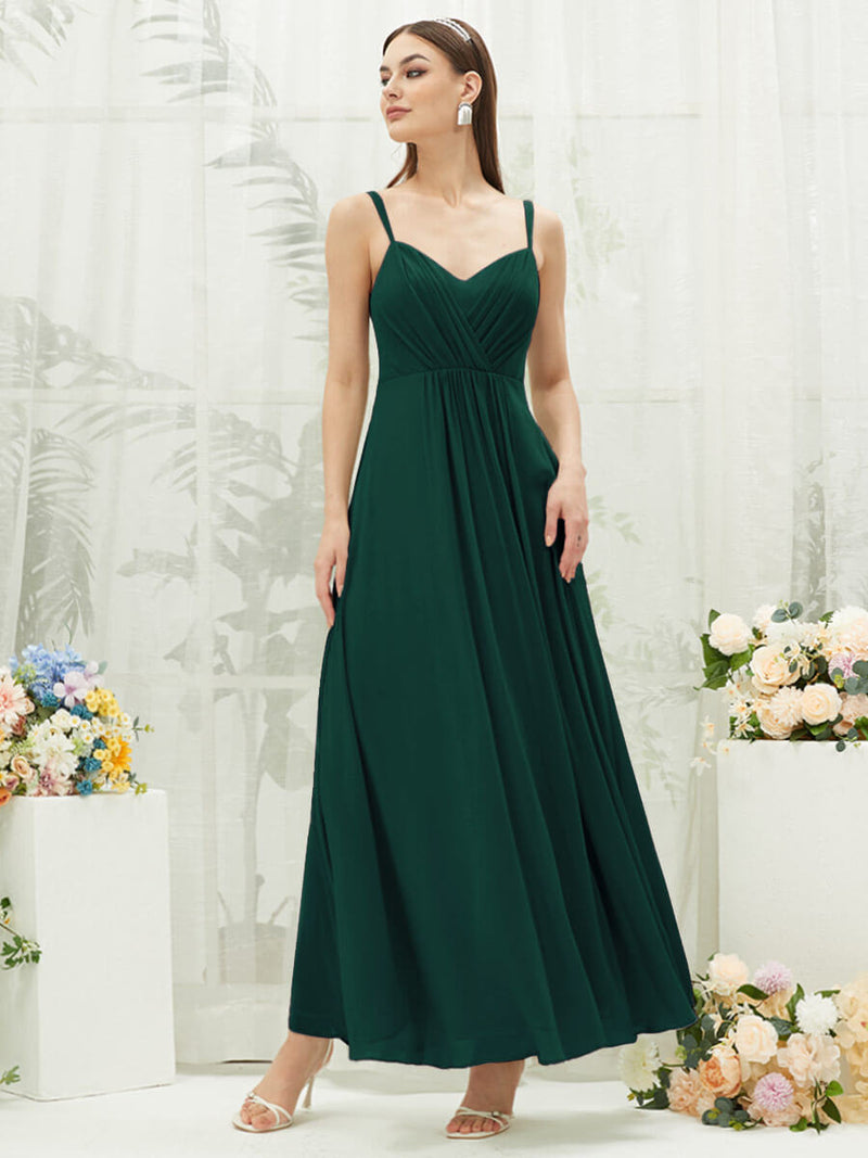 NZ Bridal Chiffon Emerald Green Backless bridesmaid dresses 01692ES Aria c