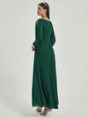 NZ Bridal Chiffon Emerald Green Flowy bridesmaid dresses 00461ep Liv b