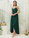 NZ Bridal Chiffon Emerald Green High Low Slit bridesmaid dresses 01691es Esme a