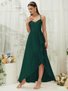 NZ Bridal Chiffon Emerald Green High Low Slit bridesmaid dresses 01691es Esme c