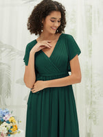 NZ Bridal Chiffon Emerald Green Maxi bridesmaid dresses 0164aEE Mila d