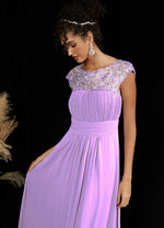 NZ Bridal Chiffon Lace Flowy Lavender bridesmaid dresses 9996ep Ryan c