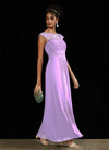 NZ Bridal Chiffon Lace Flowy Lavender bridesmaid dresses 9996ep Ryan d