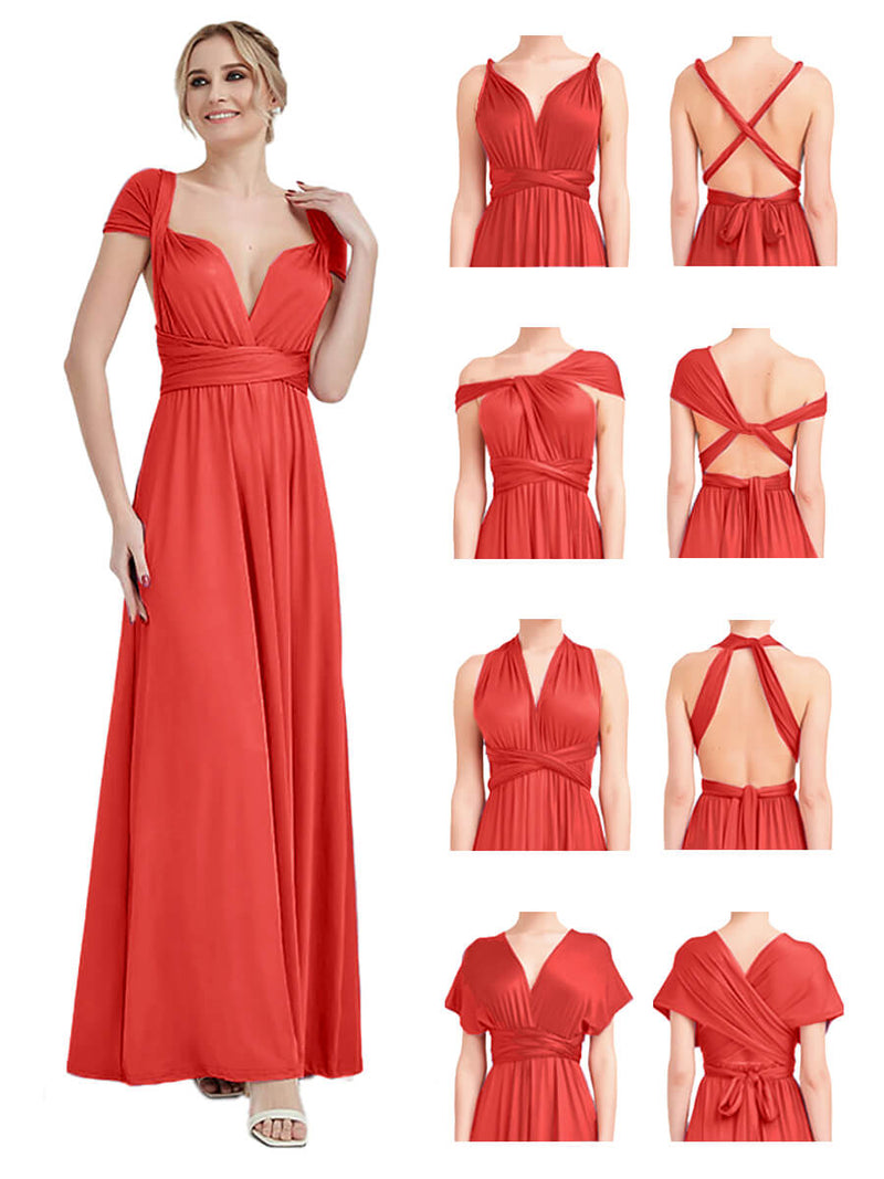 NZ Bridal Convertible Bridesmaid Dress NZ001 Lucia How To Wear Red a