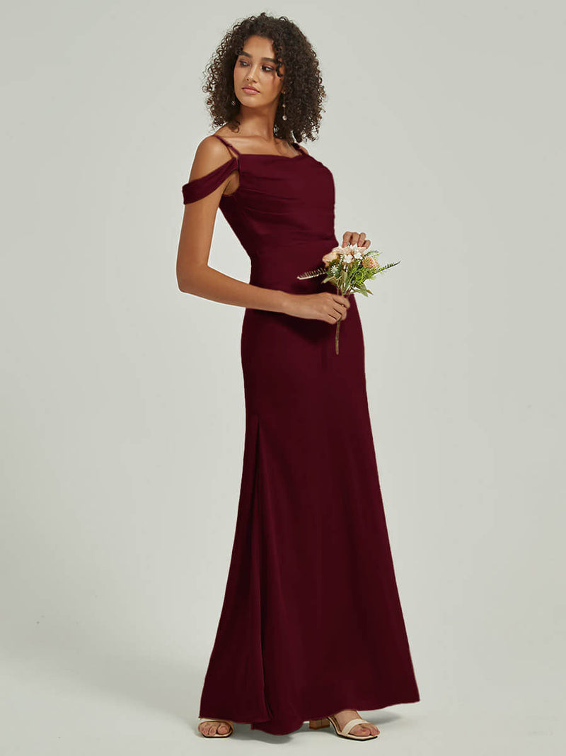 NZ Bridal Convertible Burgundy Satin bridesmaid dresses R1102 Cora c