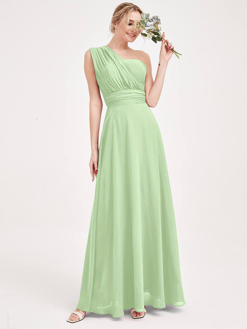 [Final Sale] Light Green Convertible Chiffon Bridesmaid Dress