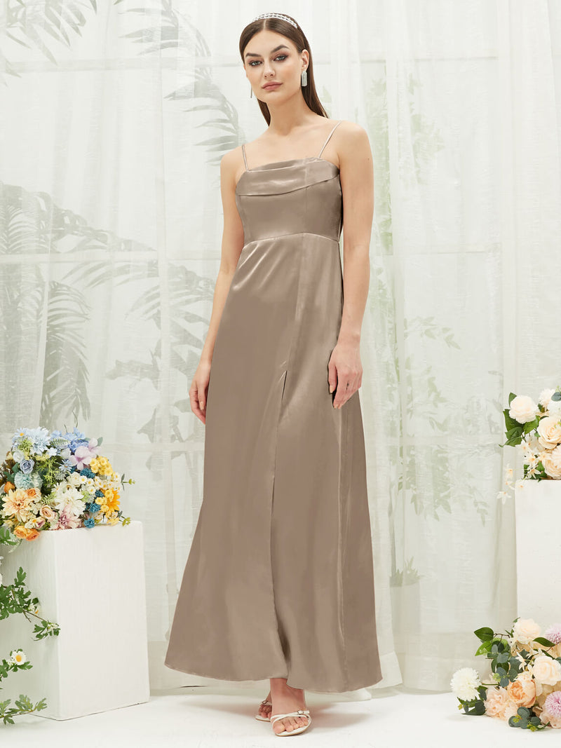 NZ Bridal Convertible Taupe Satin bridesmaid dresses BG30212 Mina a