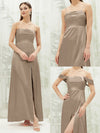 NZ Bridal Convertible Taupe Satin bridesmaid dresses BG30212 Mina g1